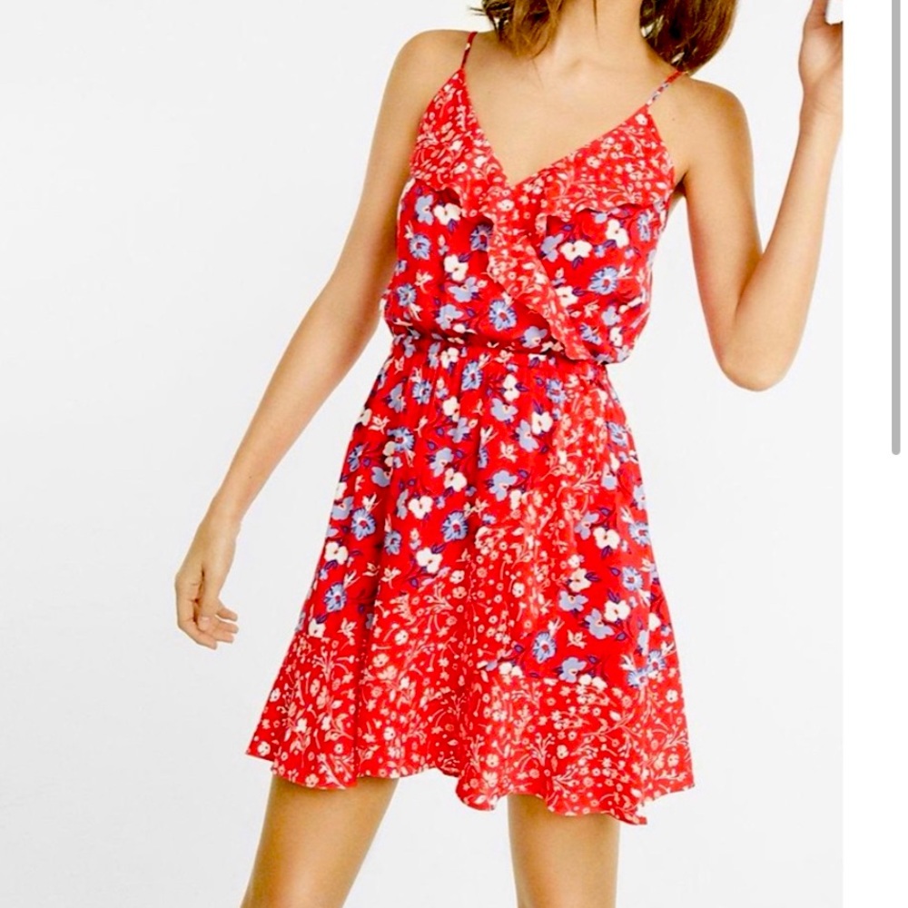 Red White & Blue Summer Wrap Dress